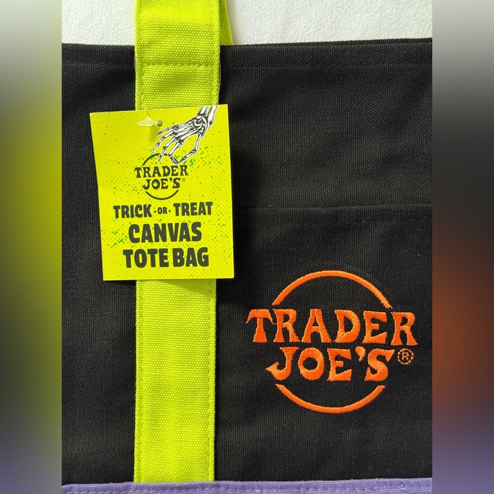 Trader Joes Mini Halloween Canvas Trick or Treat Tote Bag - Picture 3 of 4